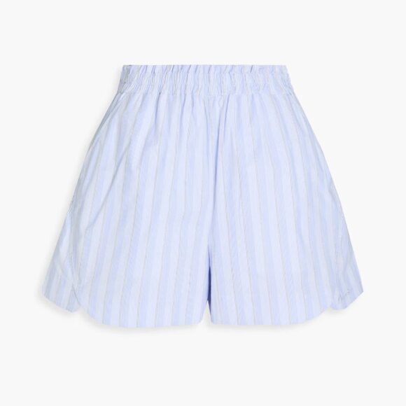 124. REMAIN BIRGER CHRISTENSEN Striped cotton shorts Blue $134 EUC Small - Picture 1 of 4